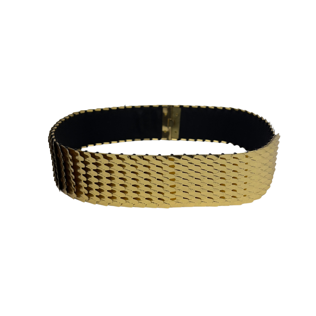 Gold Elasticated "Scale" Belt