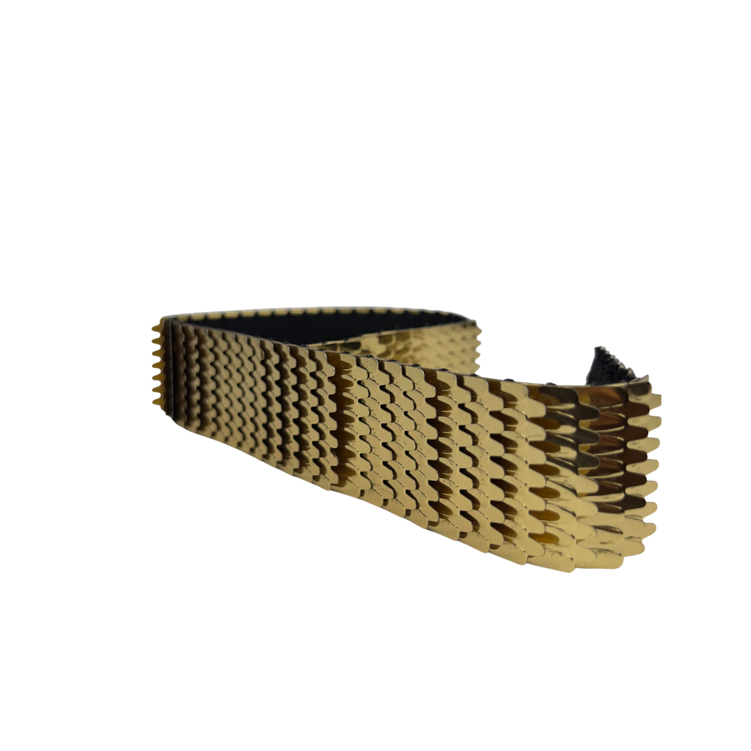 Gold Elasticated "Scale" Belt