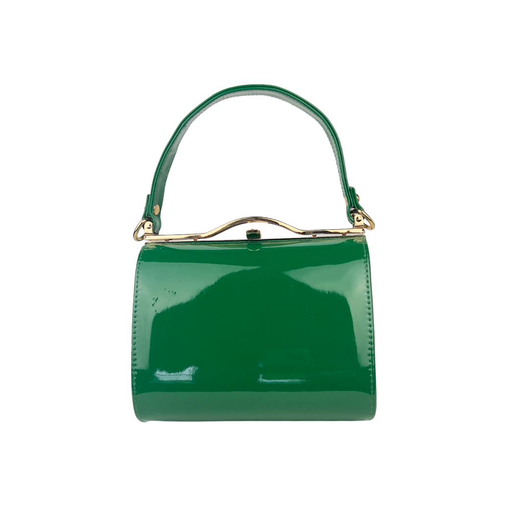 Green and Gold Vinyl Handbag