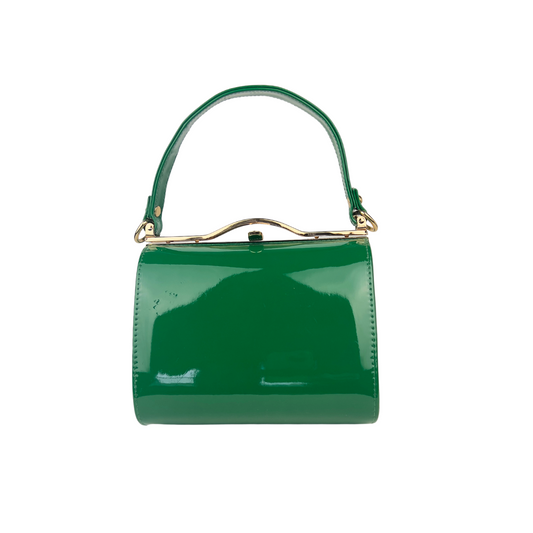Green and Gold Vinyl Handbag