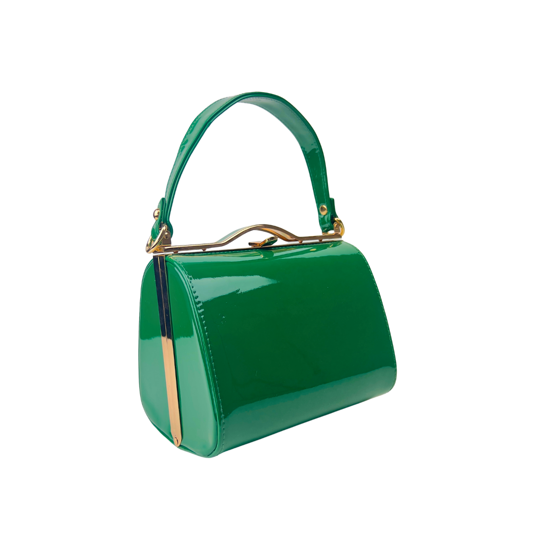 Green and Gold Vinyl Handbag