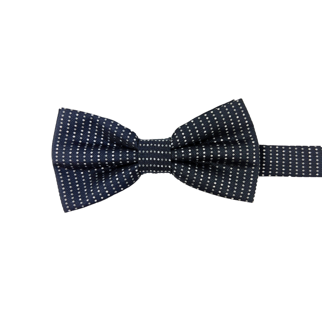 Dark Grey Bow Tie with Polka Dots