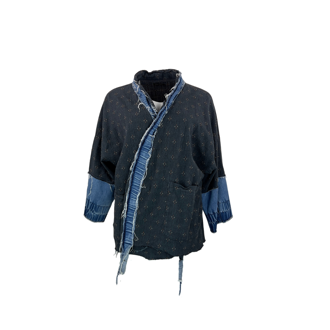 Handmade Artist Smock with Denim Trim