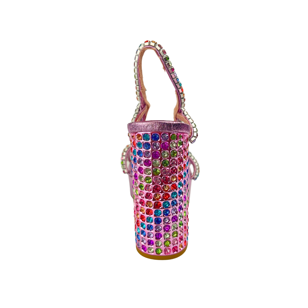 Jeffrey Campbell Metalic Platform Sandals with Crystals