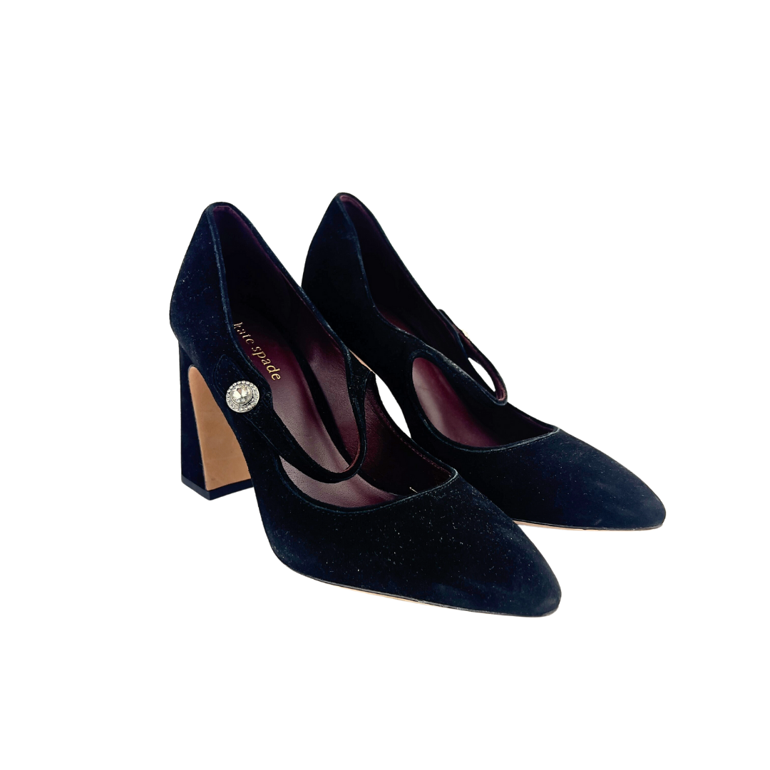 Kate Spade Black Suede Maren Pump