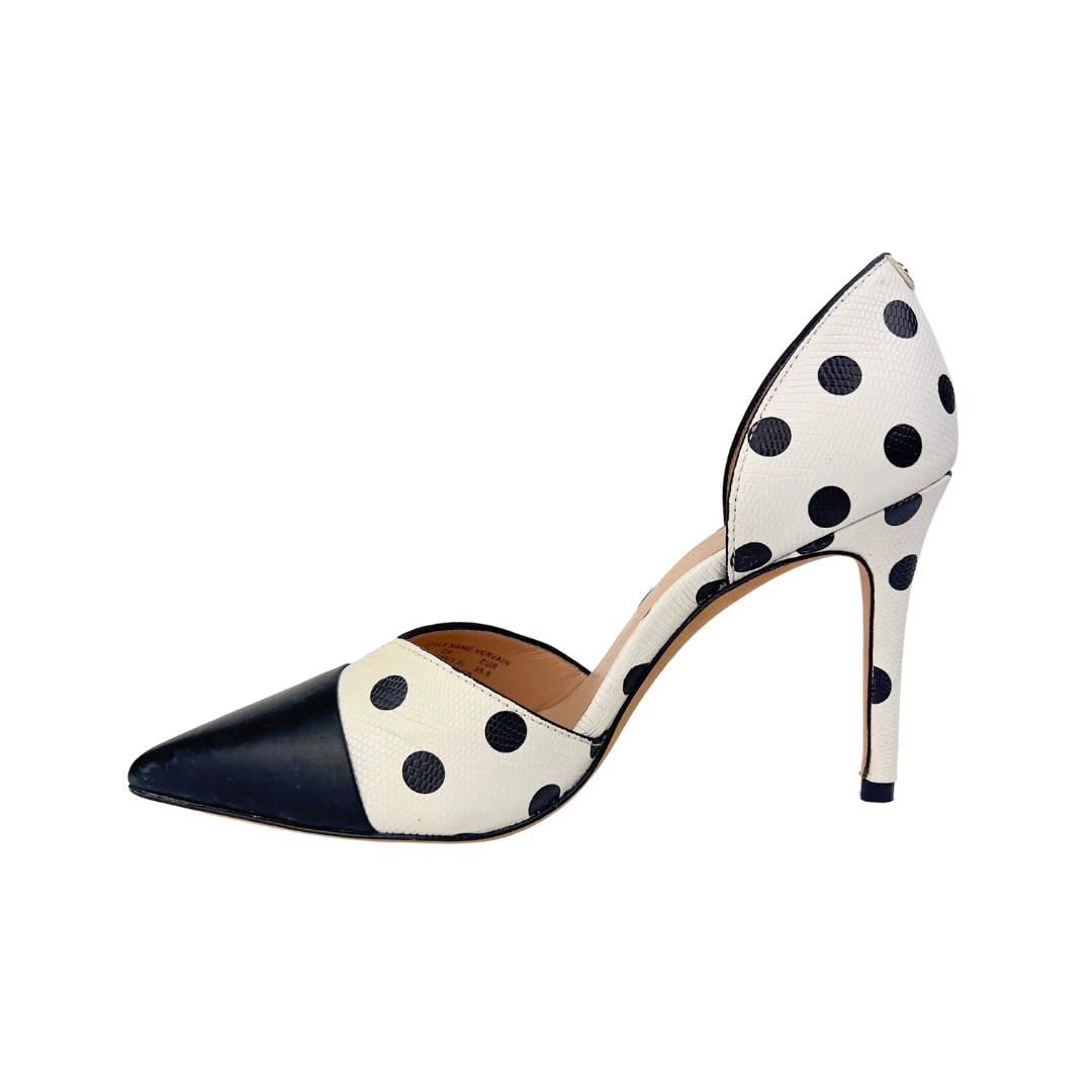 Kate Spade White and Black Polka Dot Pump