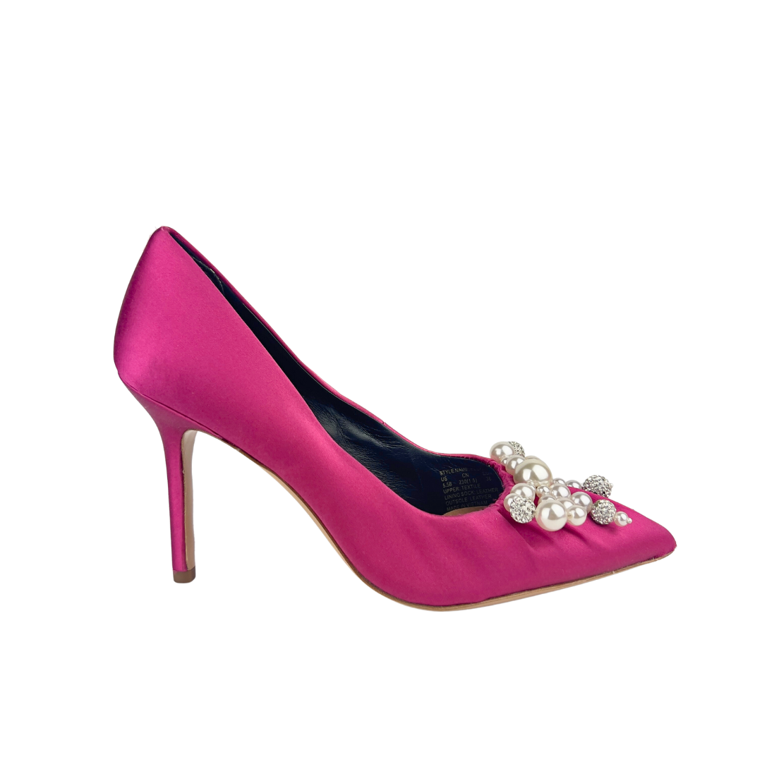 Kate Spade Fuscia Pump with Pearl Bow