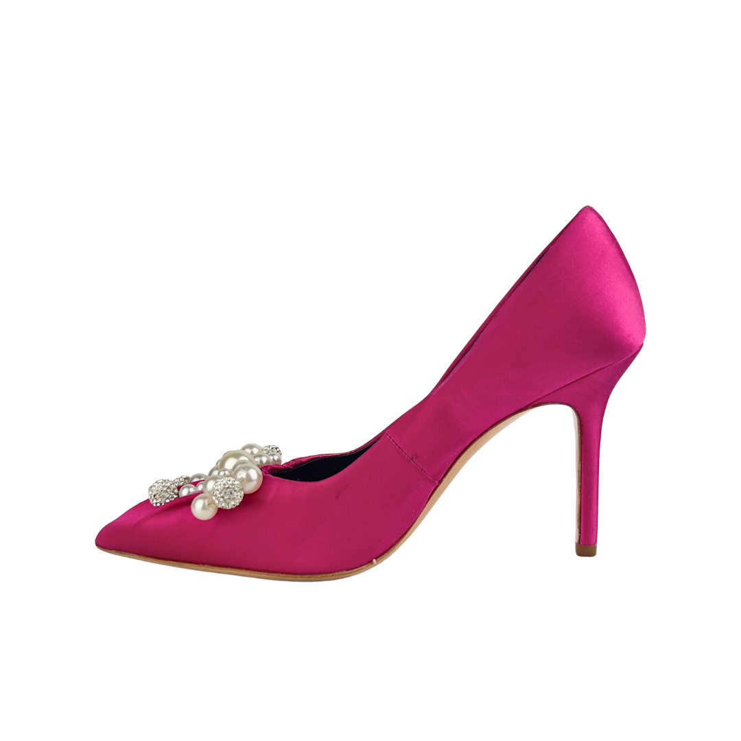 Kate Spade Fuscia Pump with Pearl Bow
