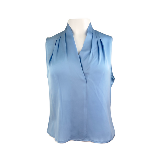 Kobi Halperin Pale Blue Silk Sleeveless Blouse