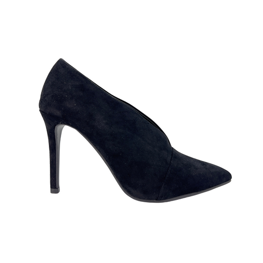 Le Chateau Black Suede Stilletto with Slit at Front