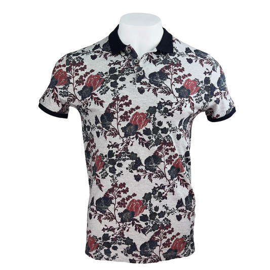 Le Chateau Grey Polo with Floral Print