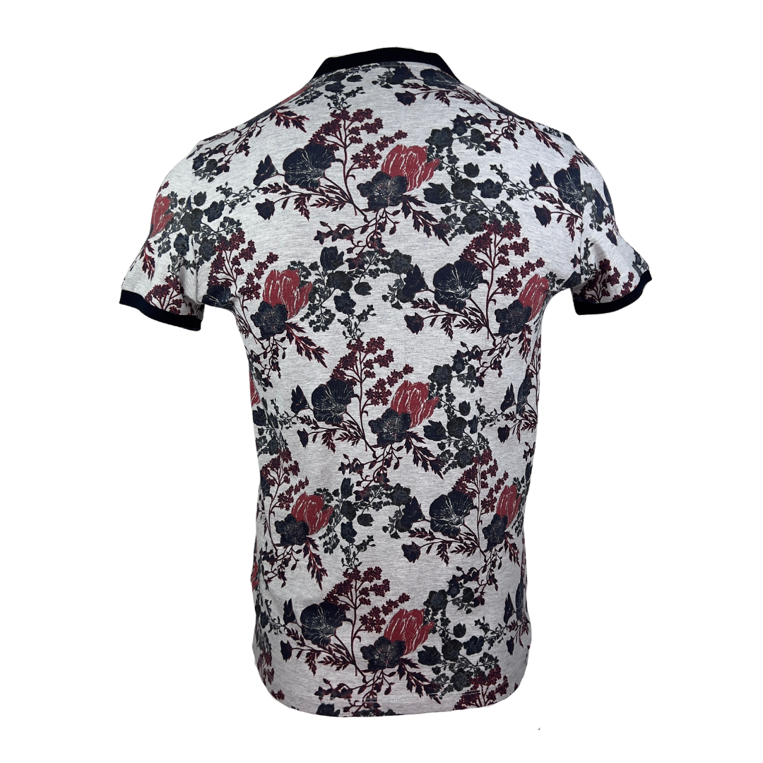 Le Chateau Grey Polo with Floral Print