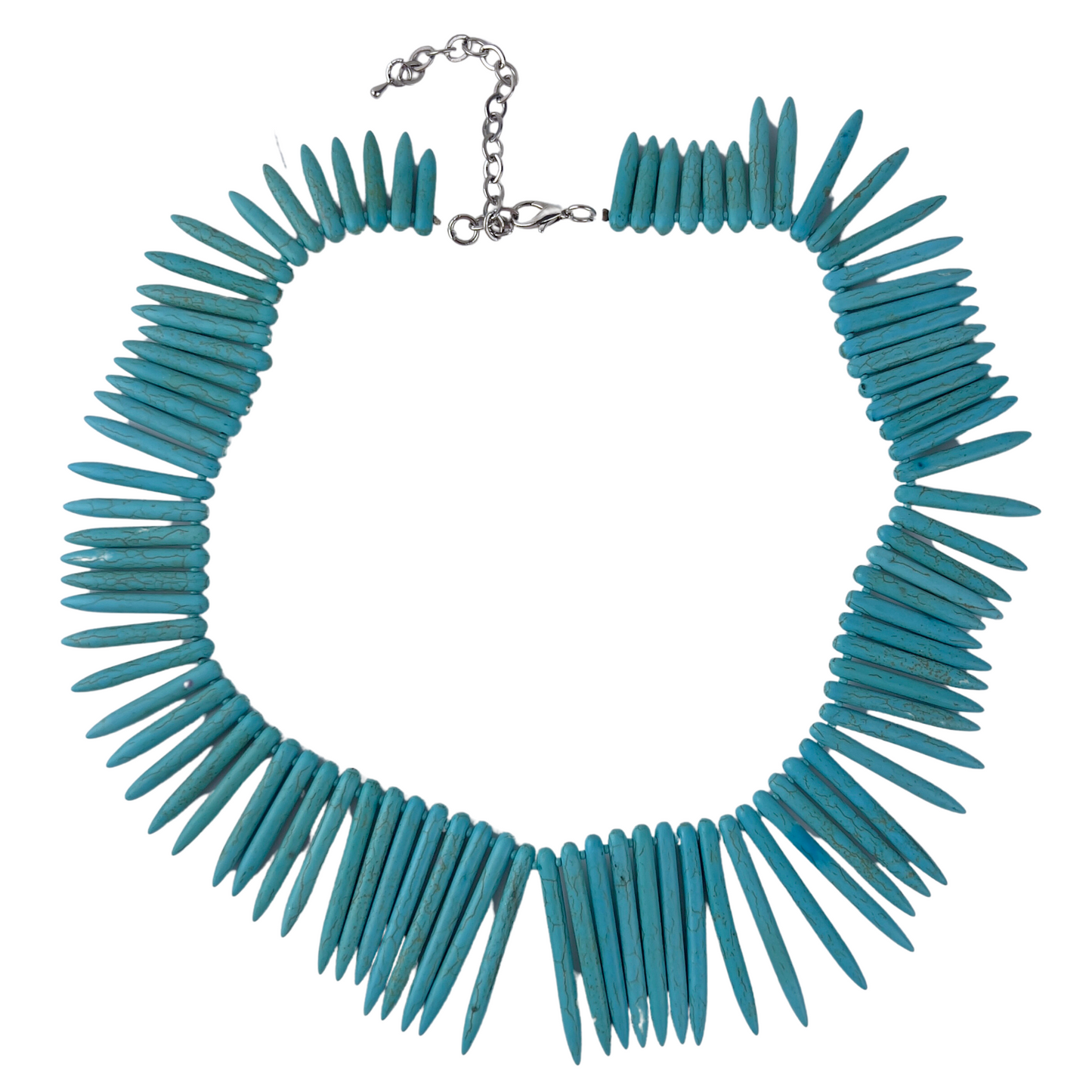 Turquoise Spike Bead Necklace