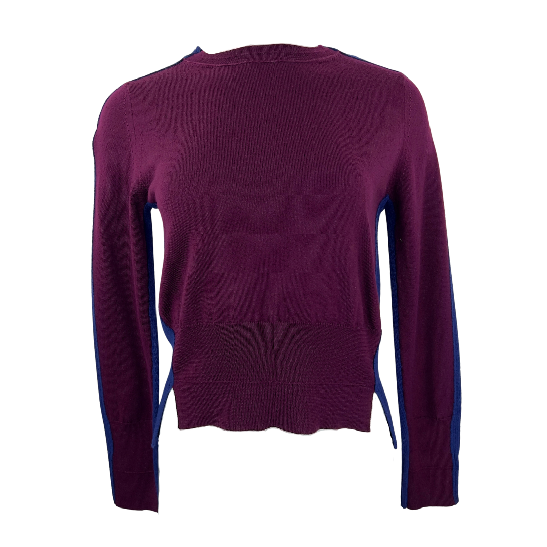 Marc Jacobs Color Block Sweater Plum and Navy