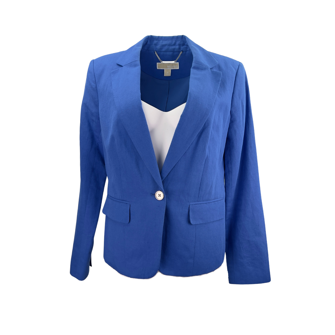 Michael by Michael Kors Robin's Egg Blue Linen Blazer