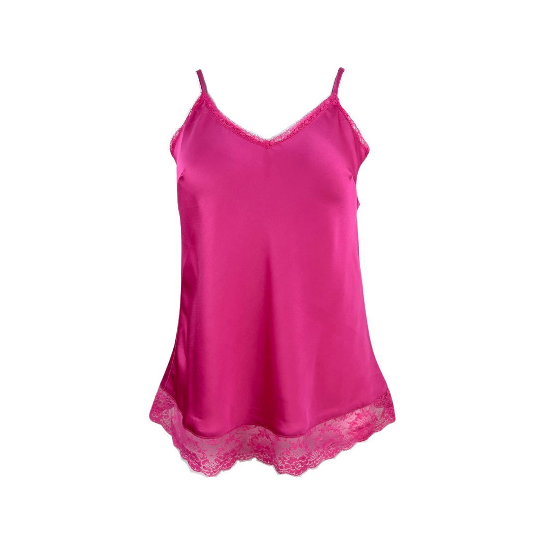 Molly Bracken Hot Pink Silky Camisole