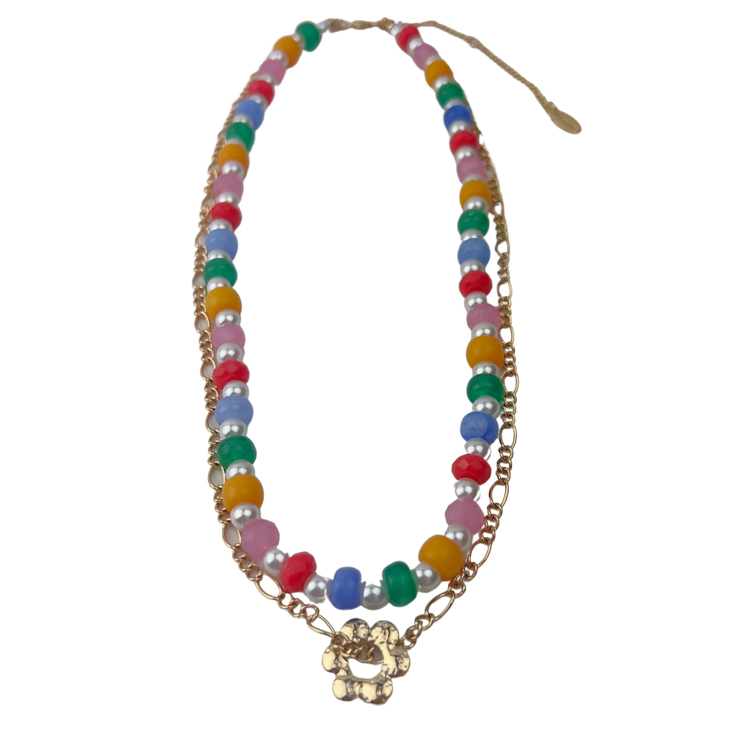 Multi Color Beaded Layered Necklace