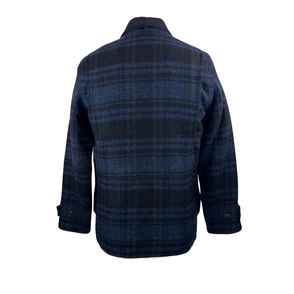 Navy Plaid Wool J. Crew Jacket with Lining