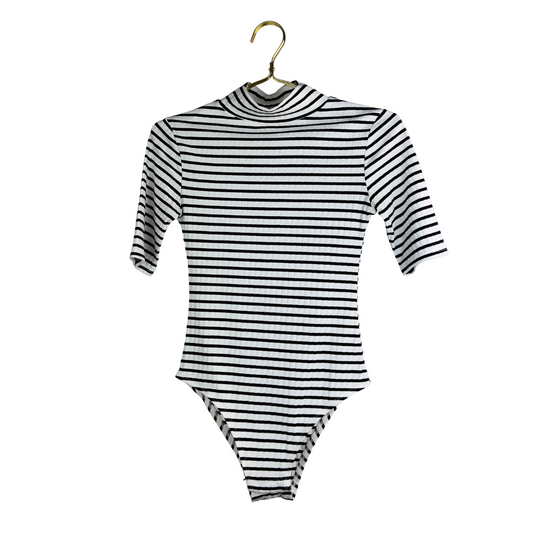 The Hanger Black and White Stripe Bodysuit