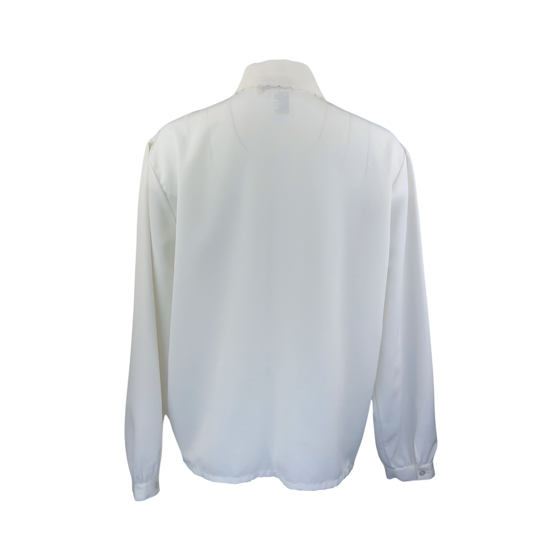Chagall White Blouse with Floral Embroidery