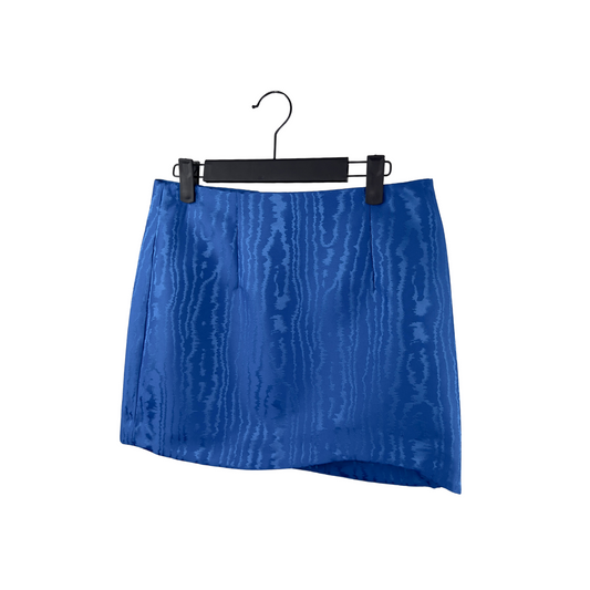 Only Brand Miniskirt in Blue Jacquard