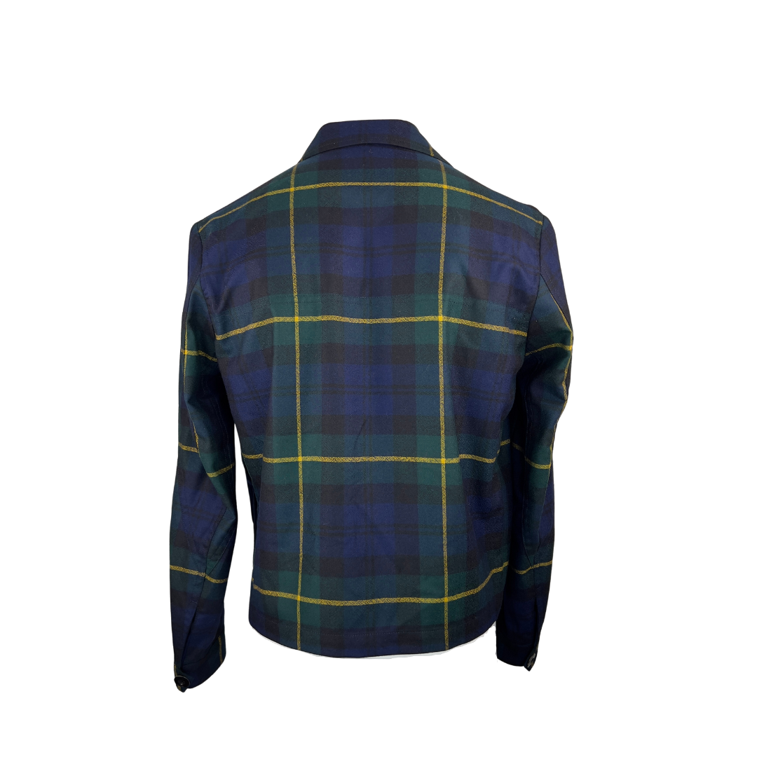 Paul Smith Navy Plaid Cotton Jacket
