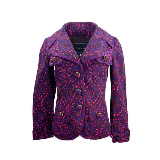 Pink and Purple Mosaic Andrew Gn Blazer