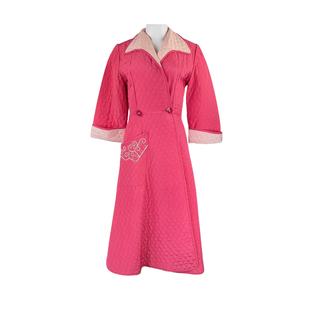 1950's Pink Quilted House Coat