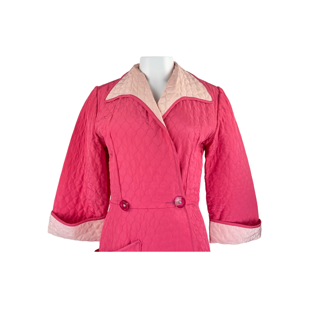 1950's Pink Quilted House Coat