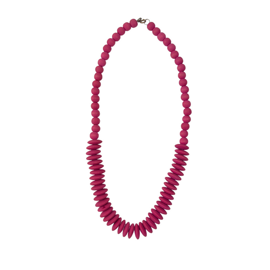 Pink Wooden Necklace