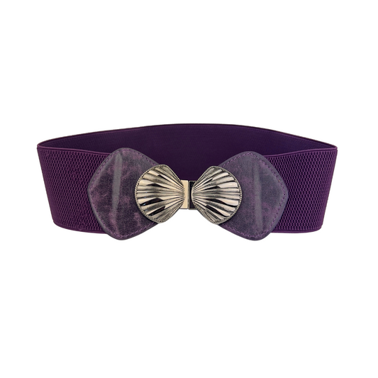 Wide Elasticated Purple Belt