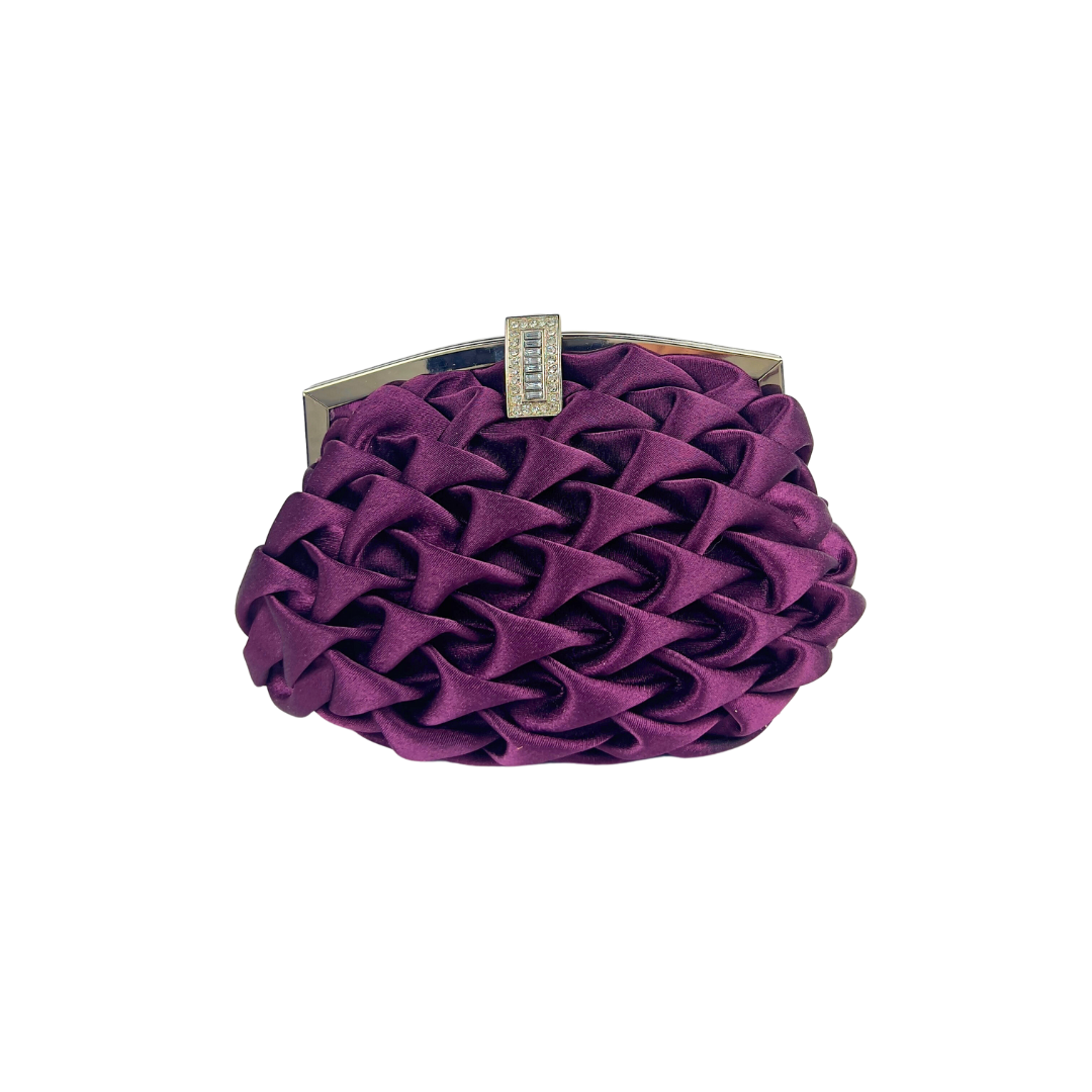 Purple Satin Clutch