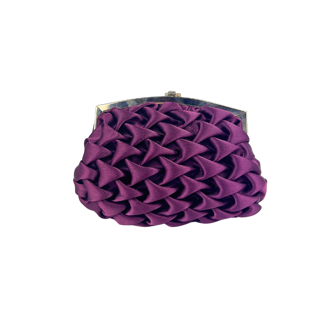 Purple Satin Clutch