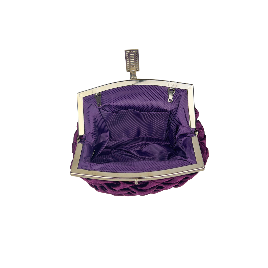 Purple Satin Clutch