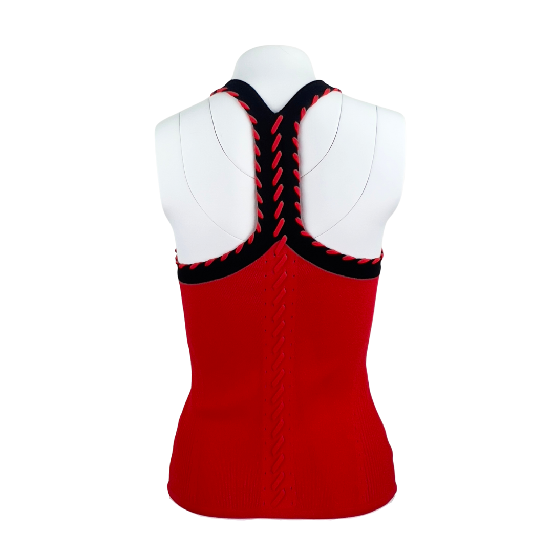 Rag & Bone Tight Red Racer Back with Black Trim