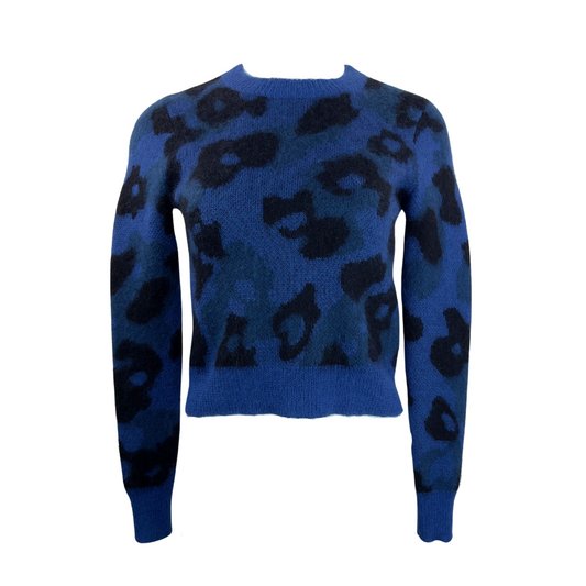 Rag & Bone Navy Leopard Print Sweater