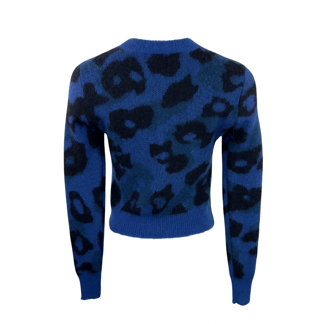 Rag & Bone Navy Leopard Print Sweater