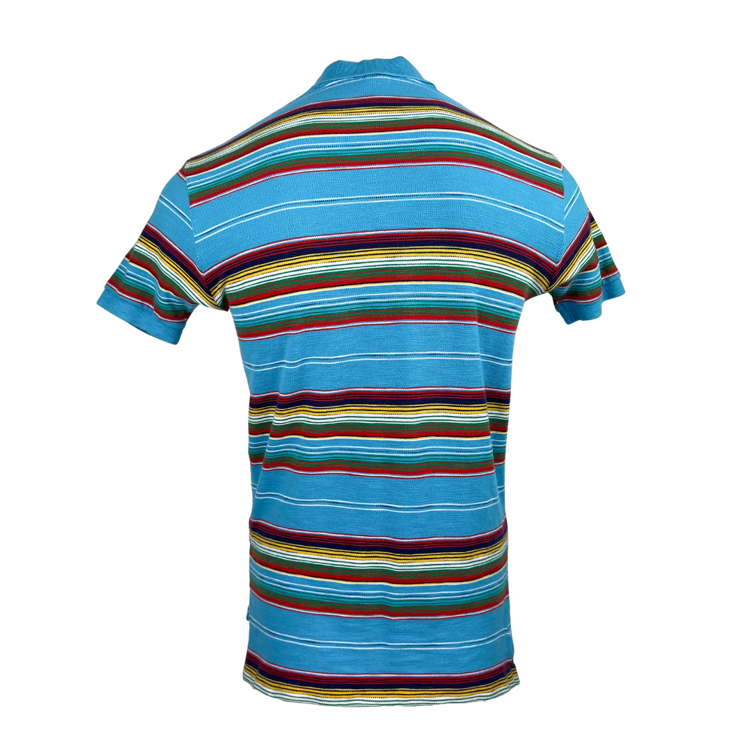 Ralph Lauren Blue and Red Striped Polo