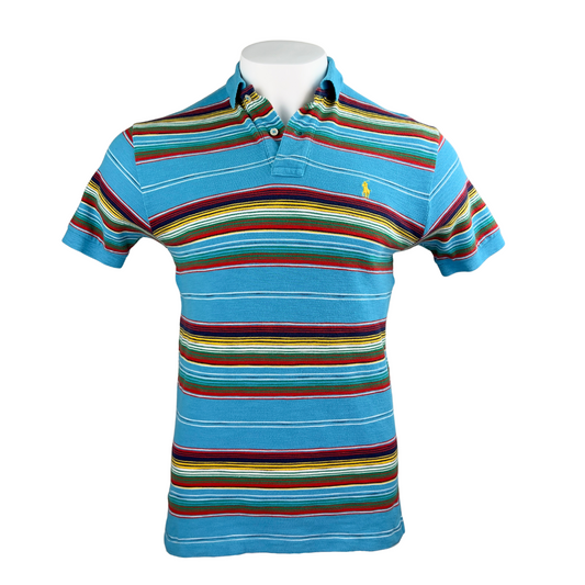 Ralph Lauren Blue and Red Striped Polo