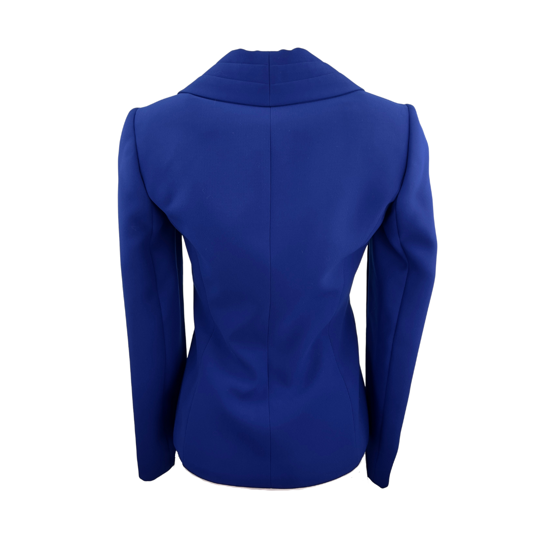 Tahari Royal Blue Blazer with Round Lapel