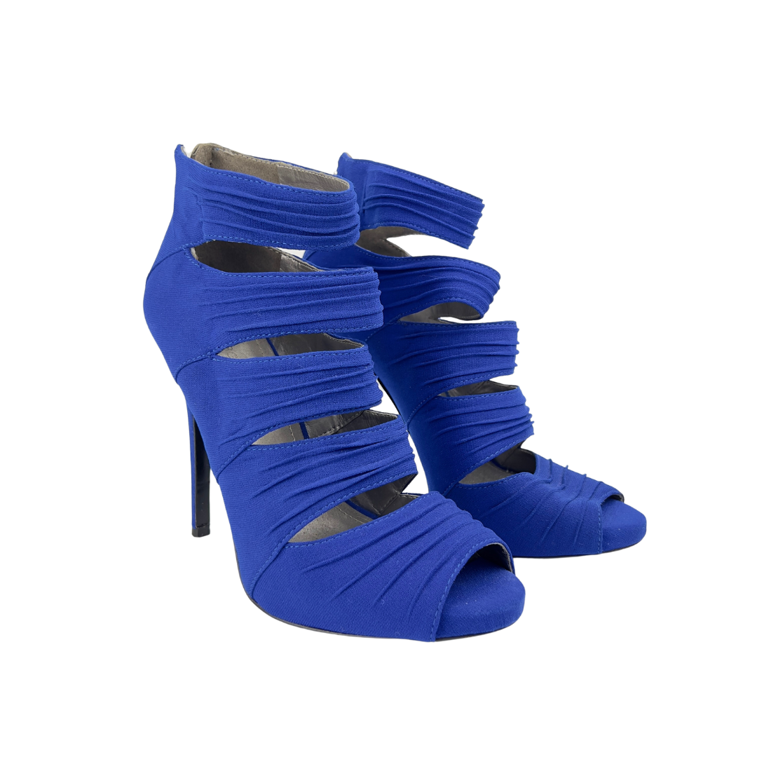 BCBG Royal Blue Strappy Stilettos