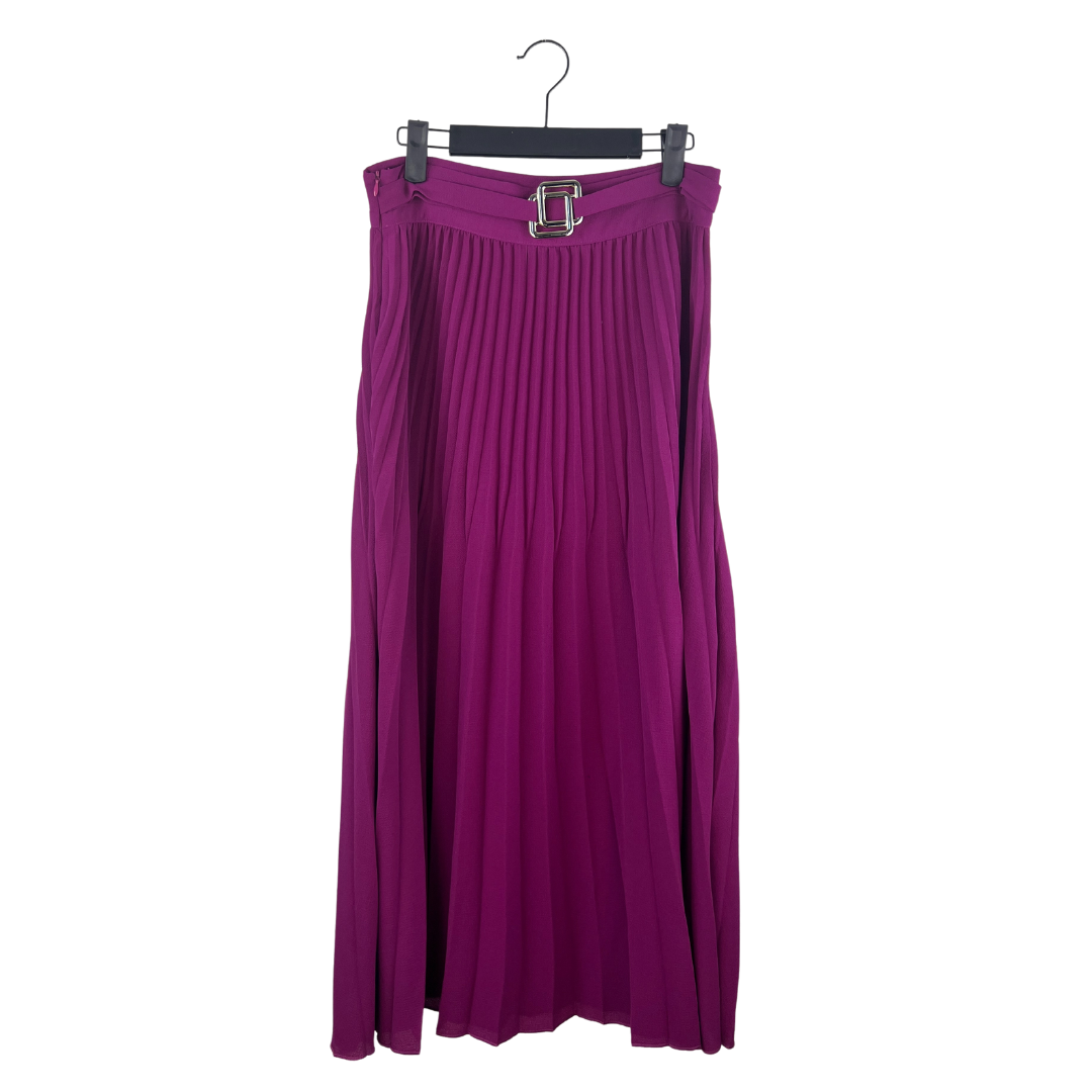 Shein Dark Magenta Pleated Skirt