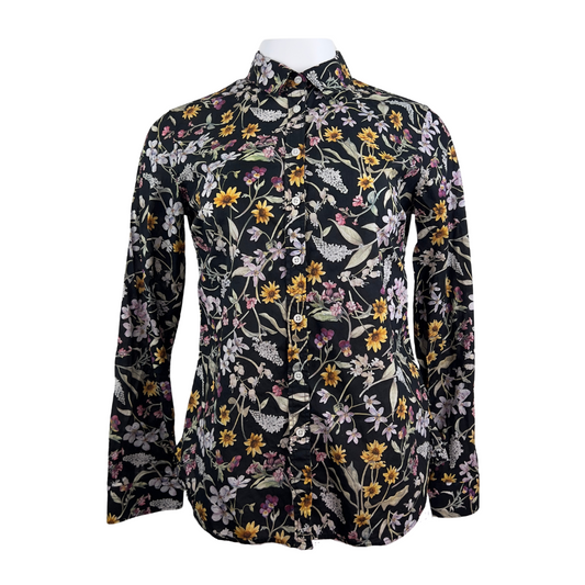 Simons Black Base Liberty Print Blouse