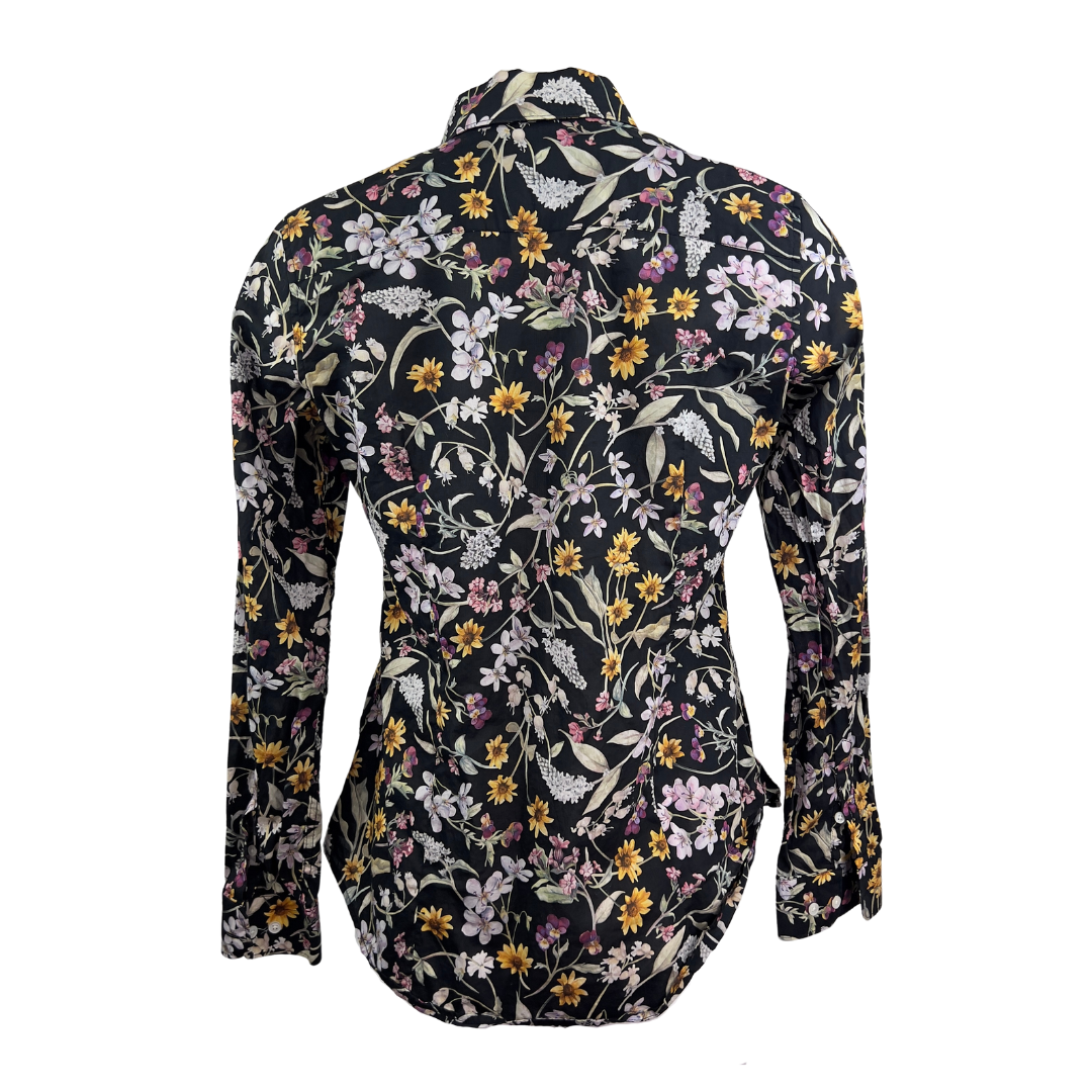 Simons Black Base Liberty Print Blouse