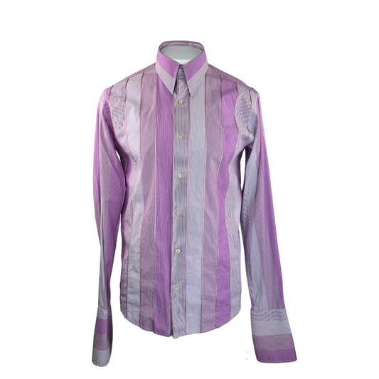 Ted Baker White and Lilac Stripe Dress Shirt 4