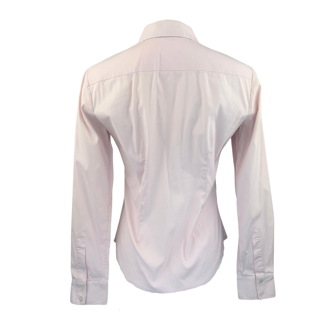 Theory Pink Fitted Dess Shirt Medium