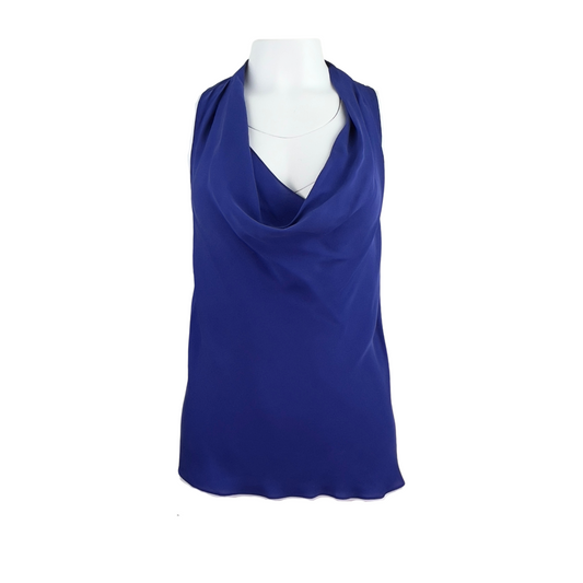 Theory Royal Blue Cowl Neck Camisole