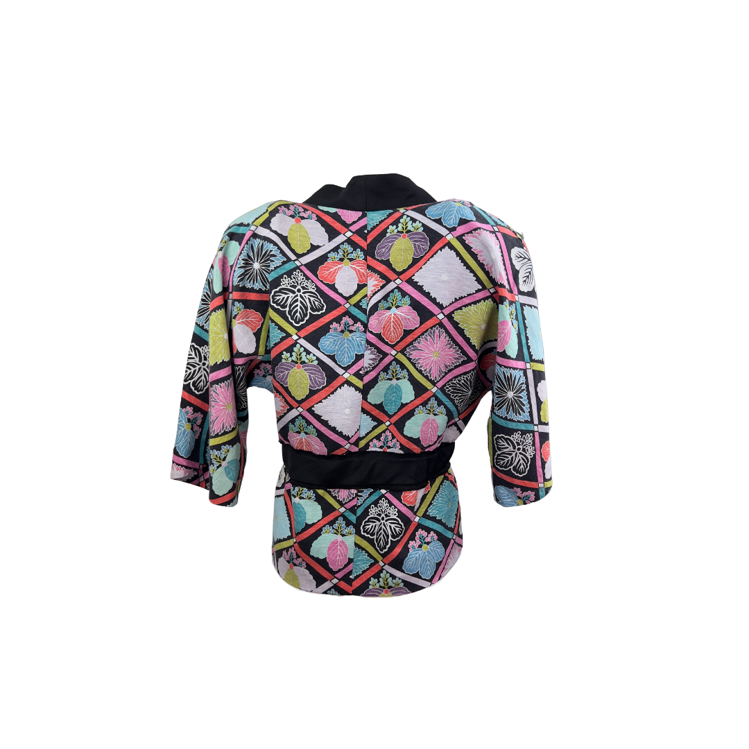 Trina Turk Silk Blend Pink Flower Kimono Jacket