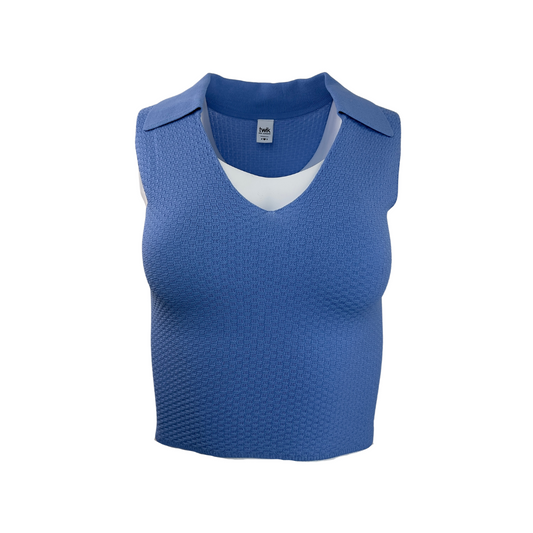 Twik Blue Sleeveless Crop Polo