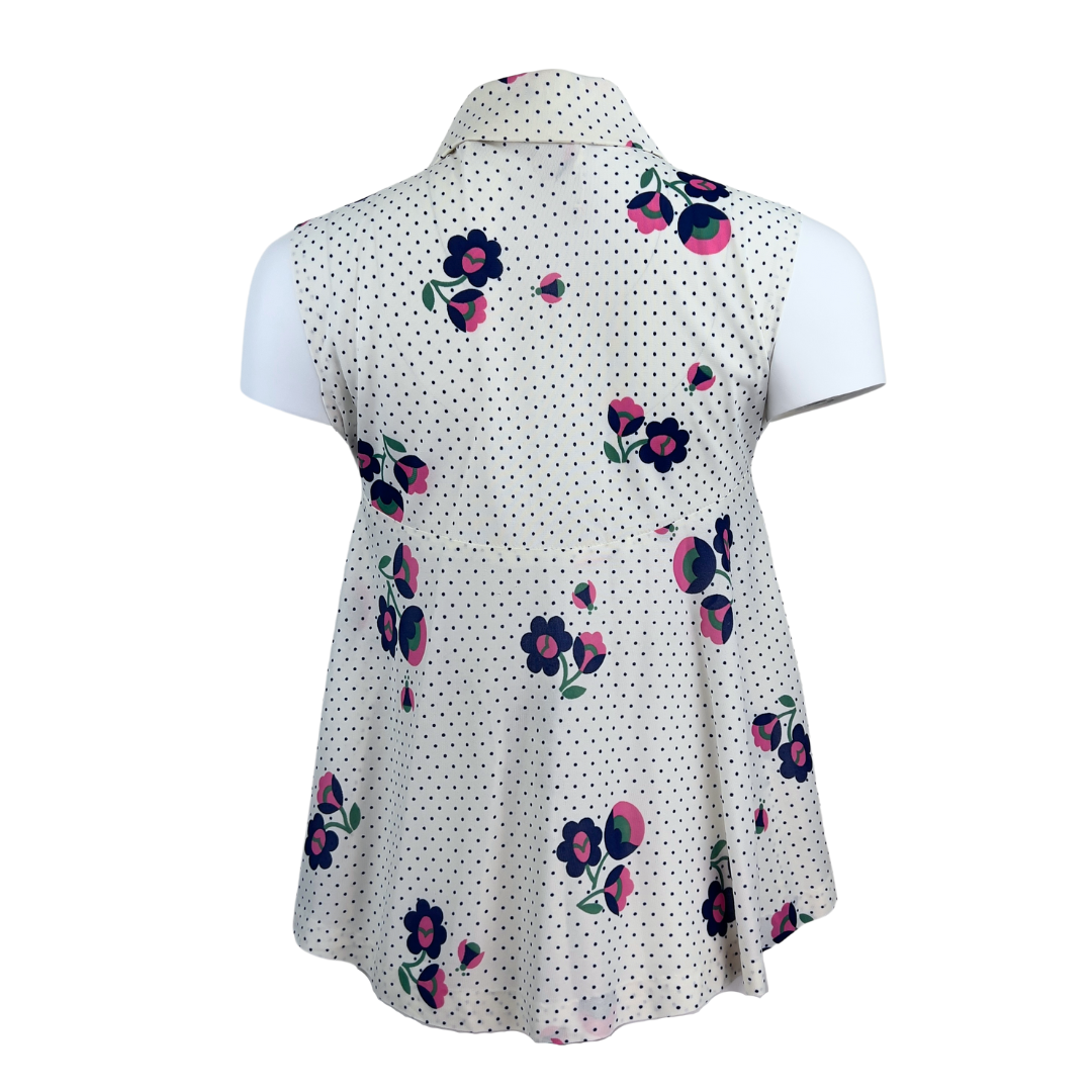 Vintage 70's Short Sleeve Top with Matching Bra